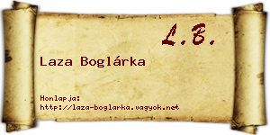 Laza Boglárka névjegykártya